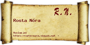 Rosta Nóra névjegykártya